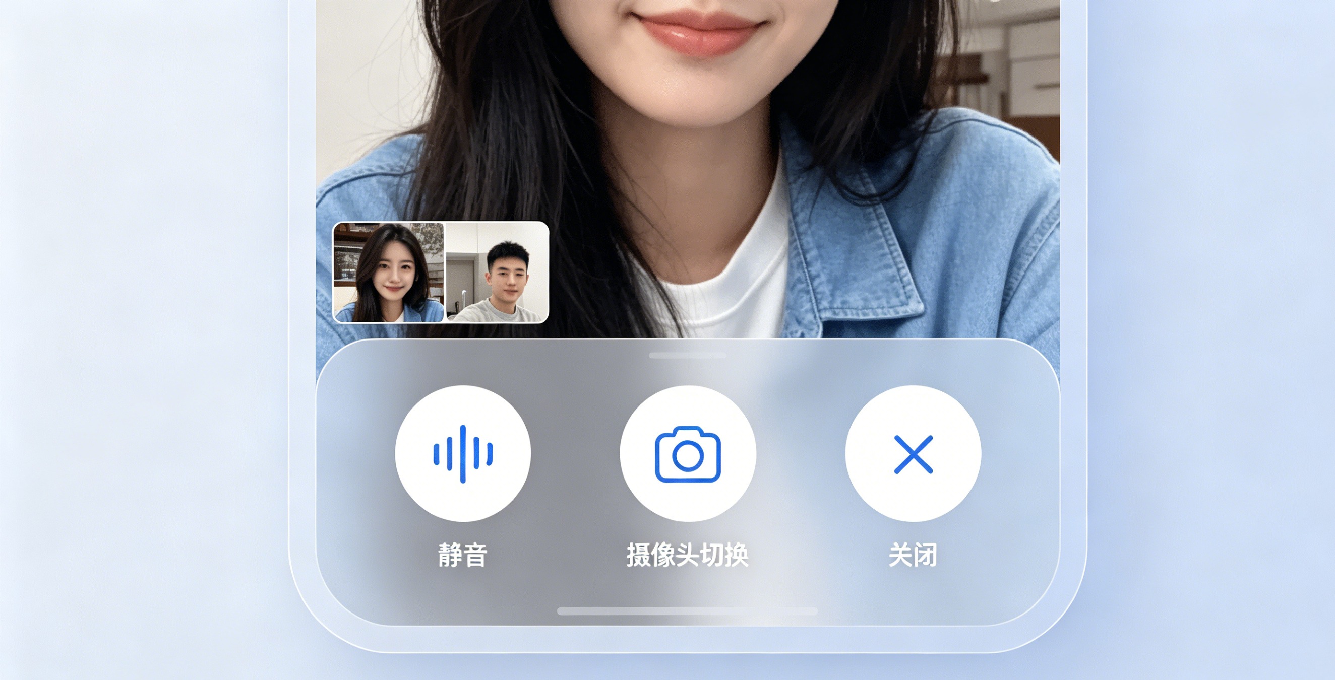 Signal视频通话界面操作示意
