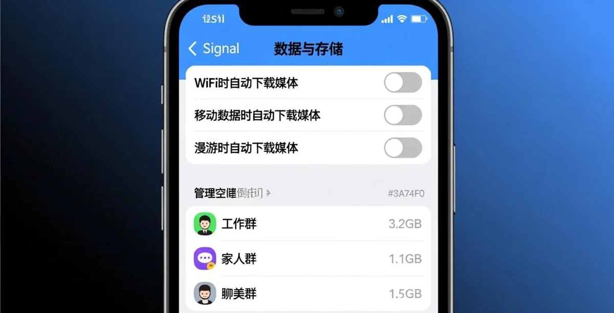 Signal 存储管理界面 按大小筛选